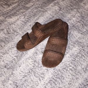 Slip on brown shoes